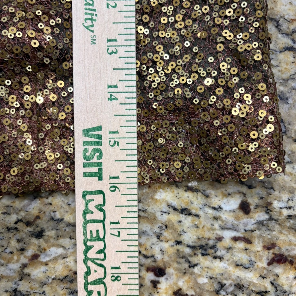 NEW J.Crew Bronze Gold Sequin Mini Skirt Elastic Waist Holiday Party Size 2 ws - Picture 5 of 5